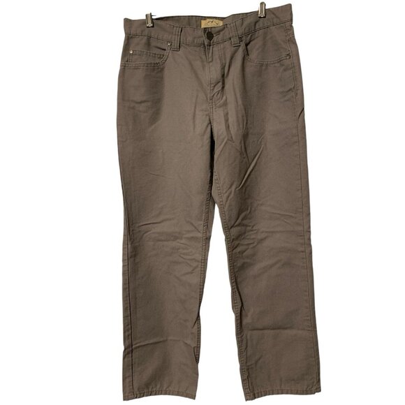 Blue Mountain Men's Pants 32 x 30 Grey 100% Cotton Straight Canvas Five Pockets - Picture 1 of 6